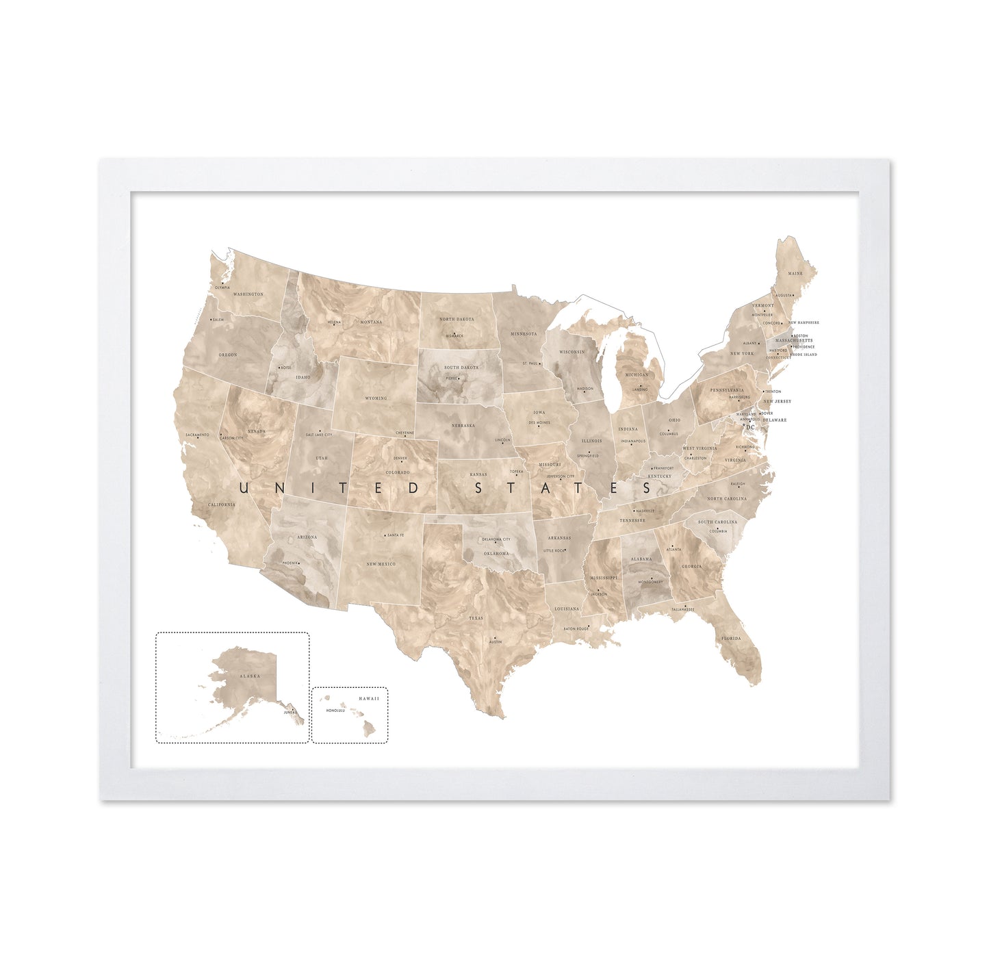 Taupe USA Map