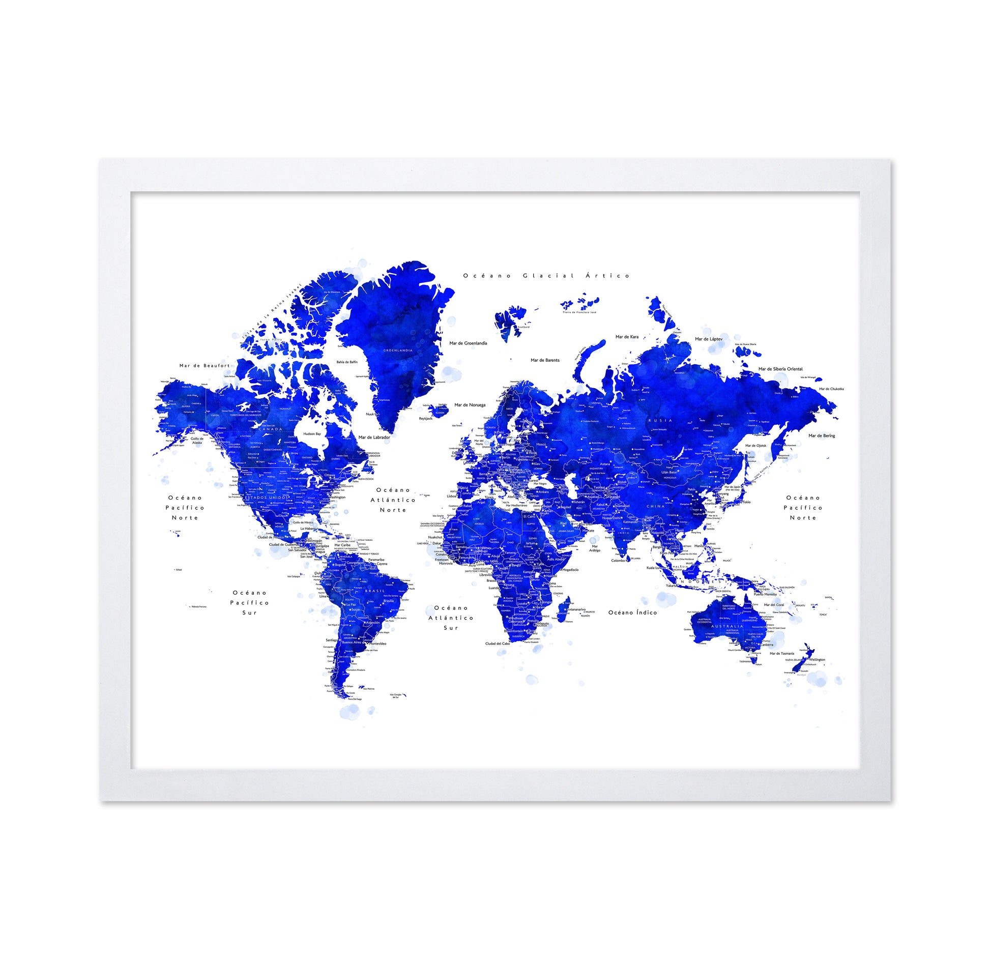 Blue World Map