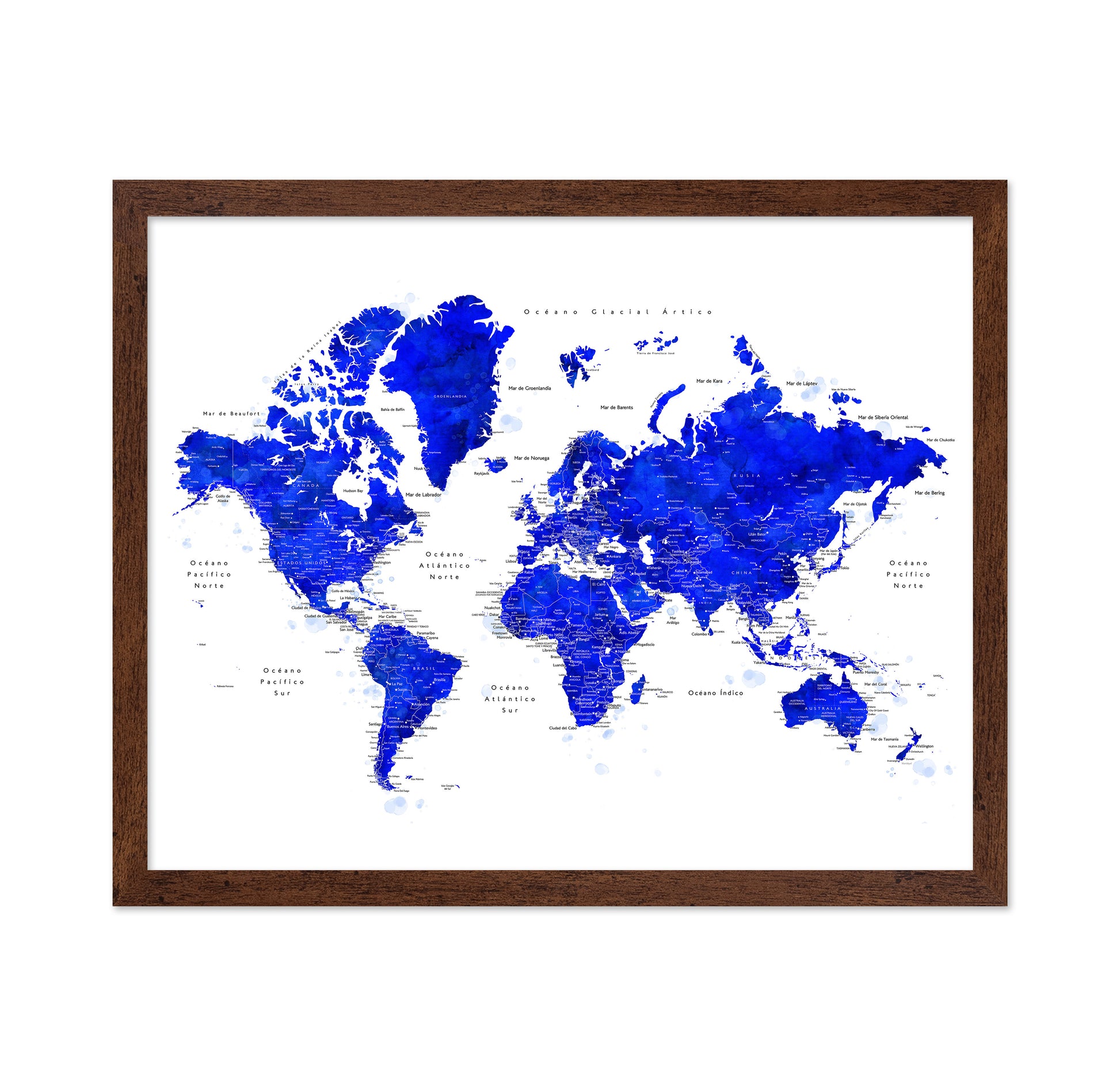 Blue World Map