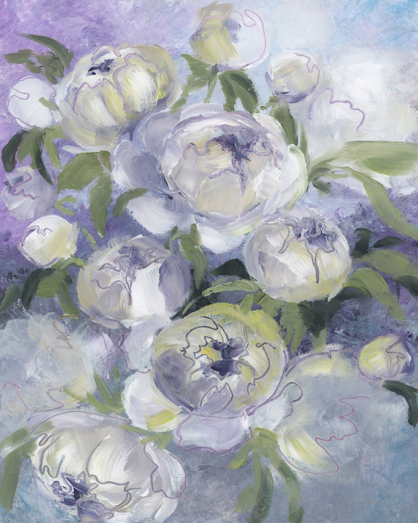Violet Floral Painting