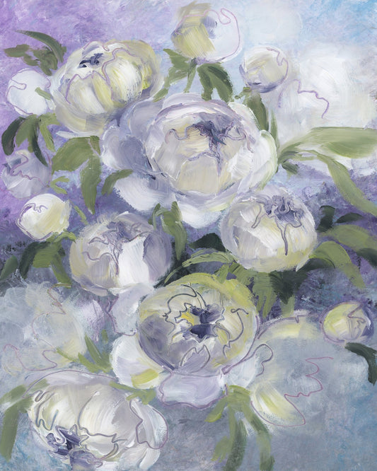 Violet Floral Painting