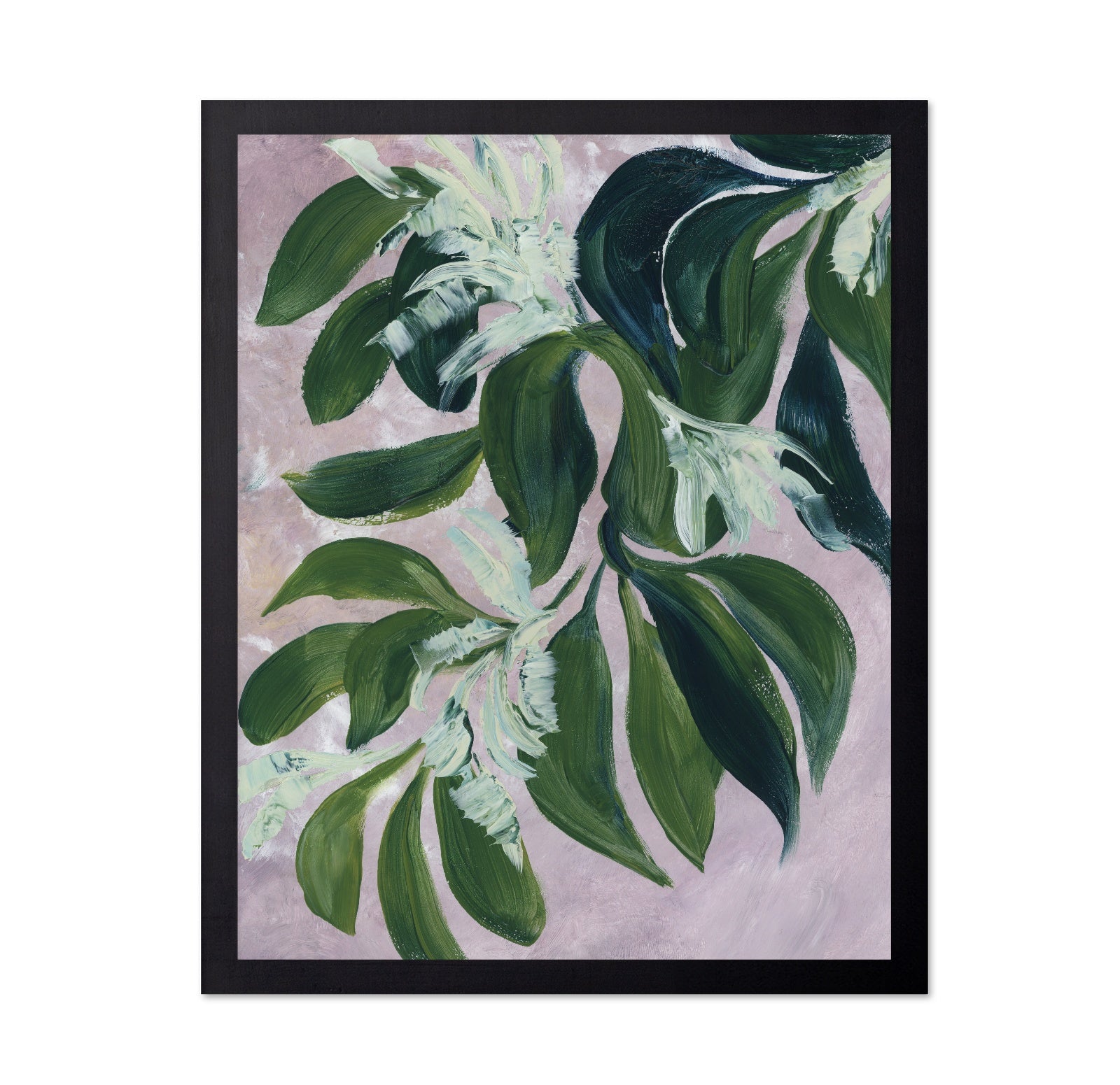 Green Leaves Pink