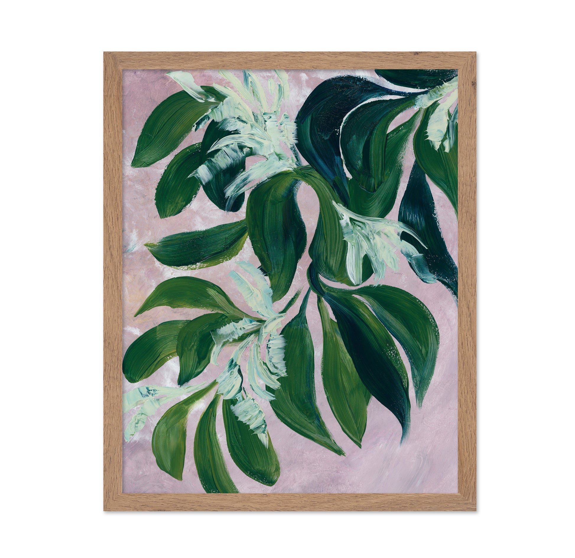 Green Leaves Pink