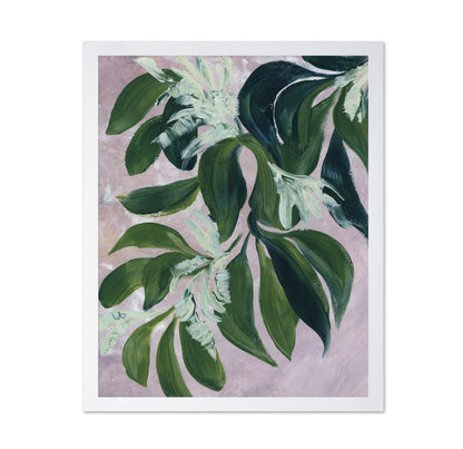 Green Leaves Pink