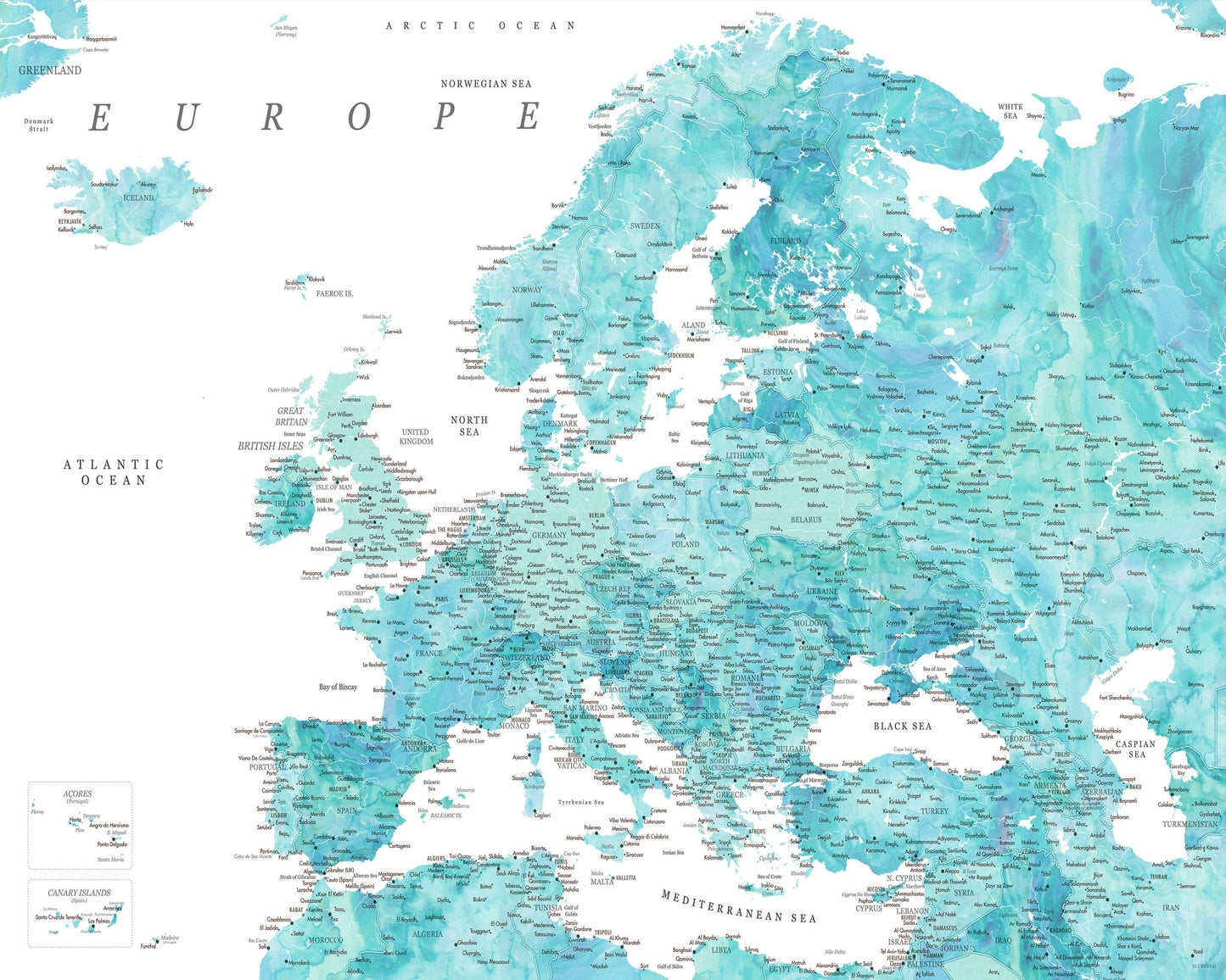 Aqua Europe Map