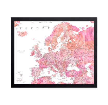 Pink Europe Map