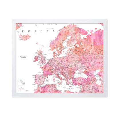 Pink Europe Map