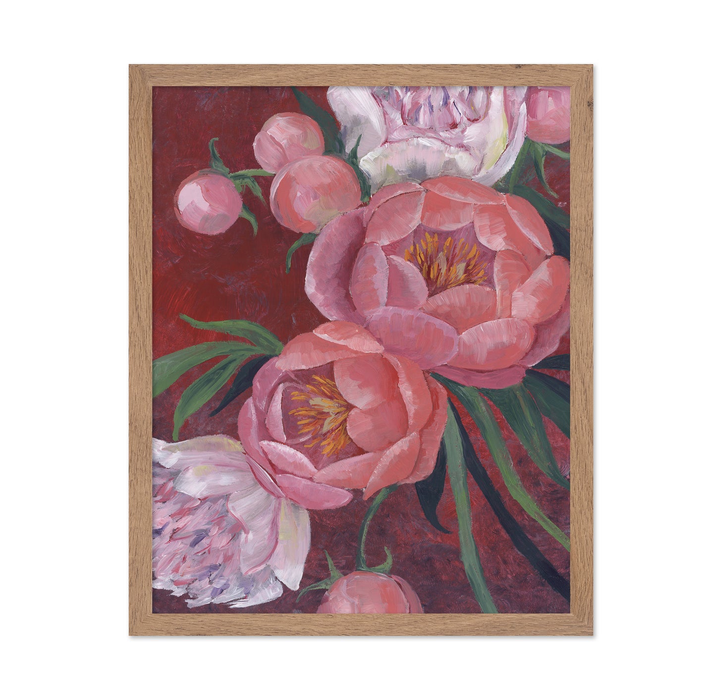 Pink Peony Floral Painting