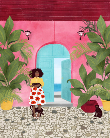 Cartagena Tropical Door Scene