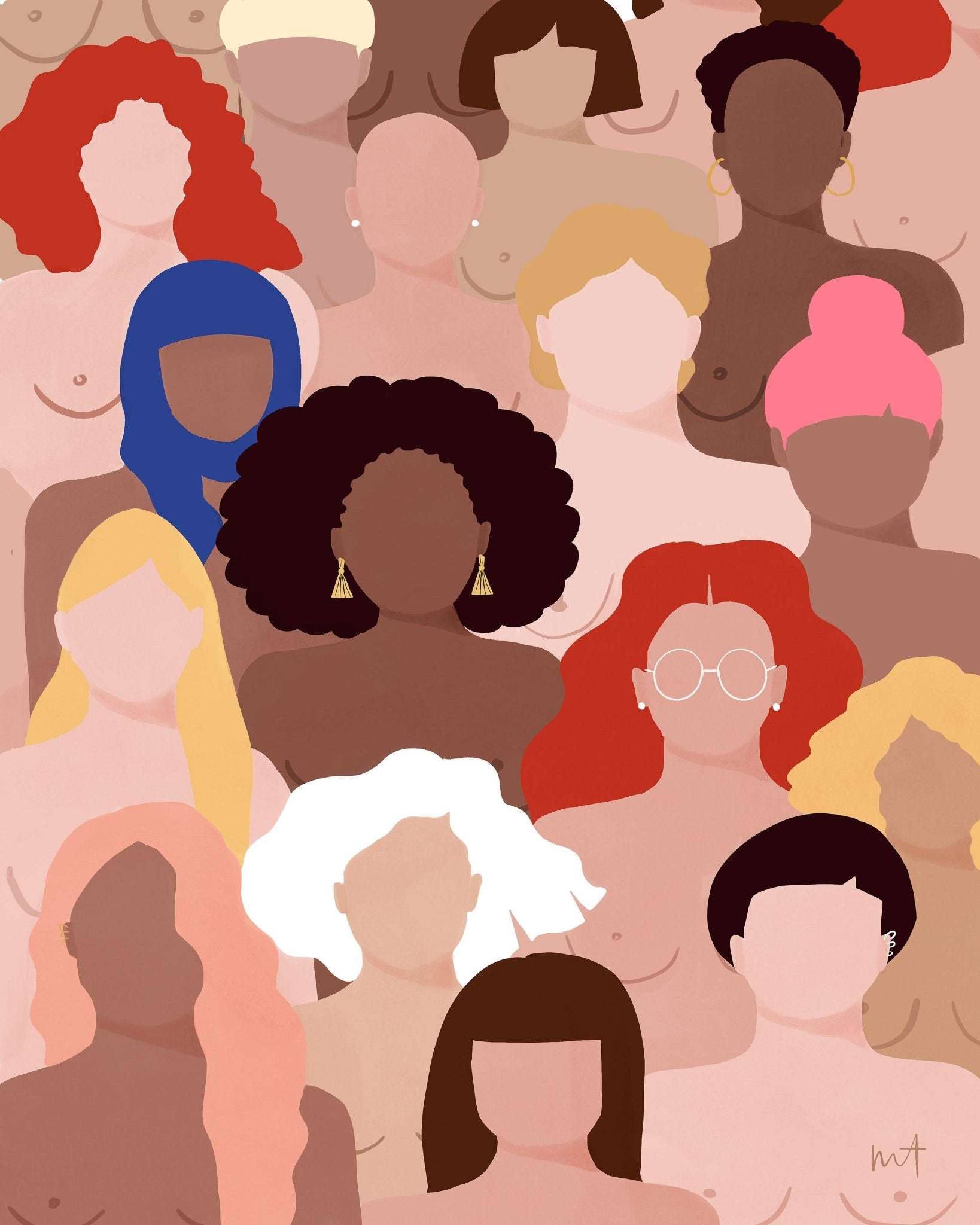 Women Unity Portrait Art