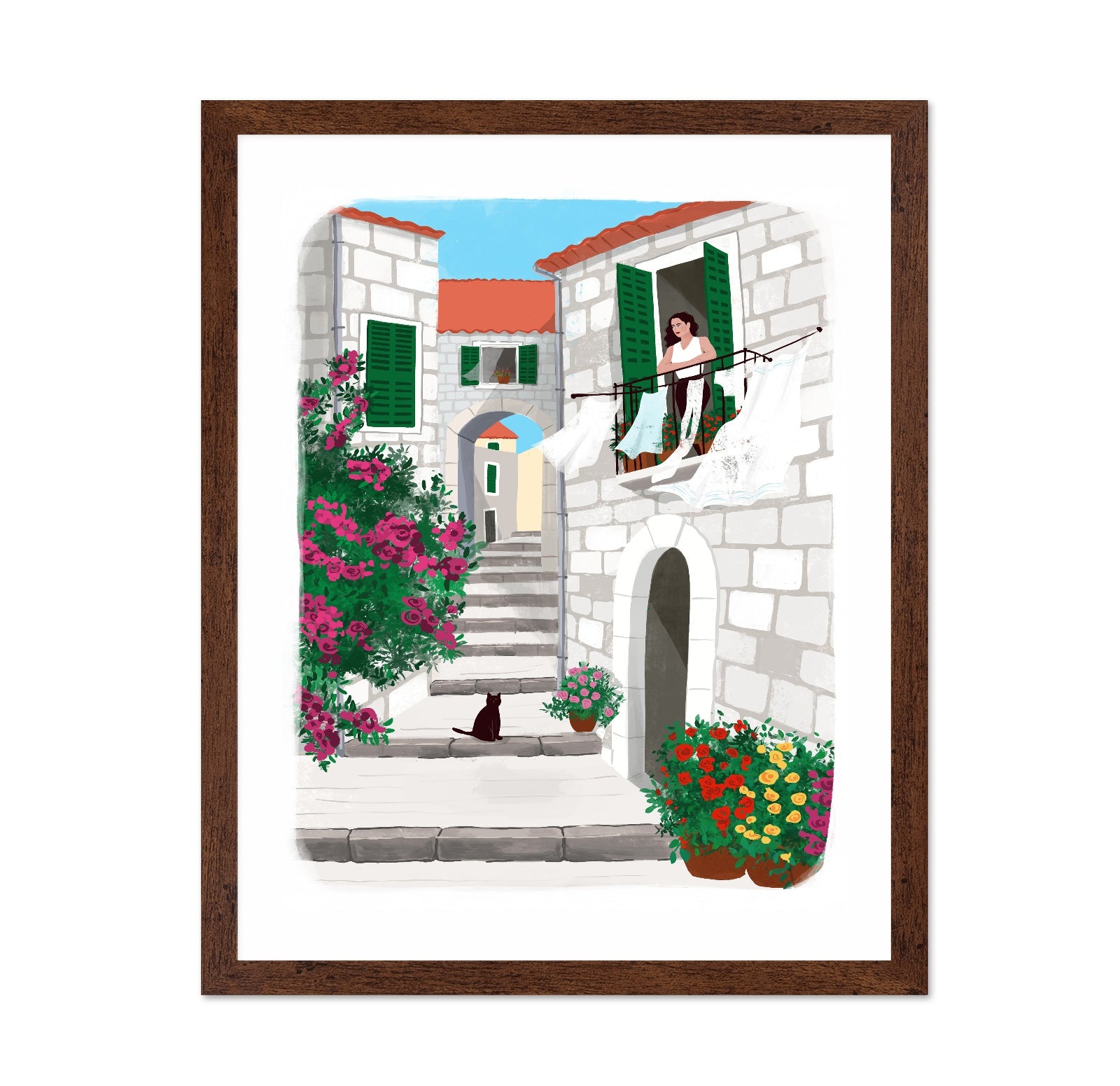 Mediterranean Balcony Scene