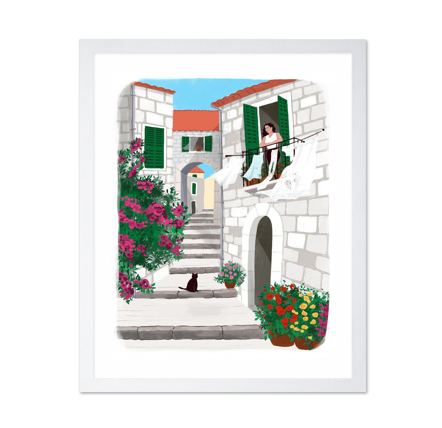 Mediterranean Balcony Scene