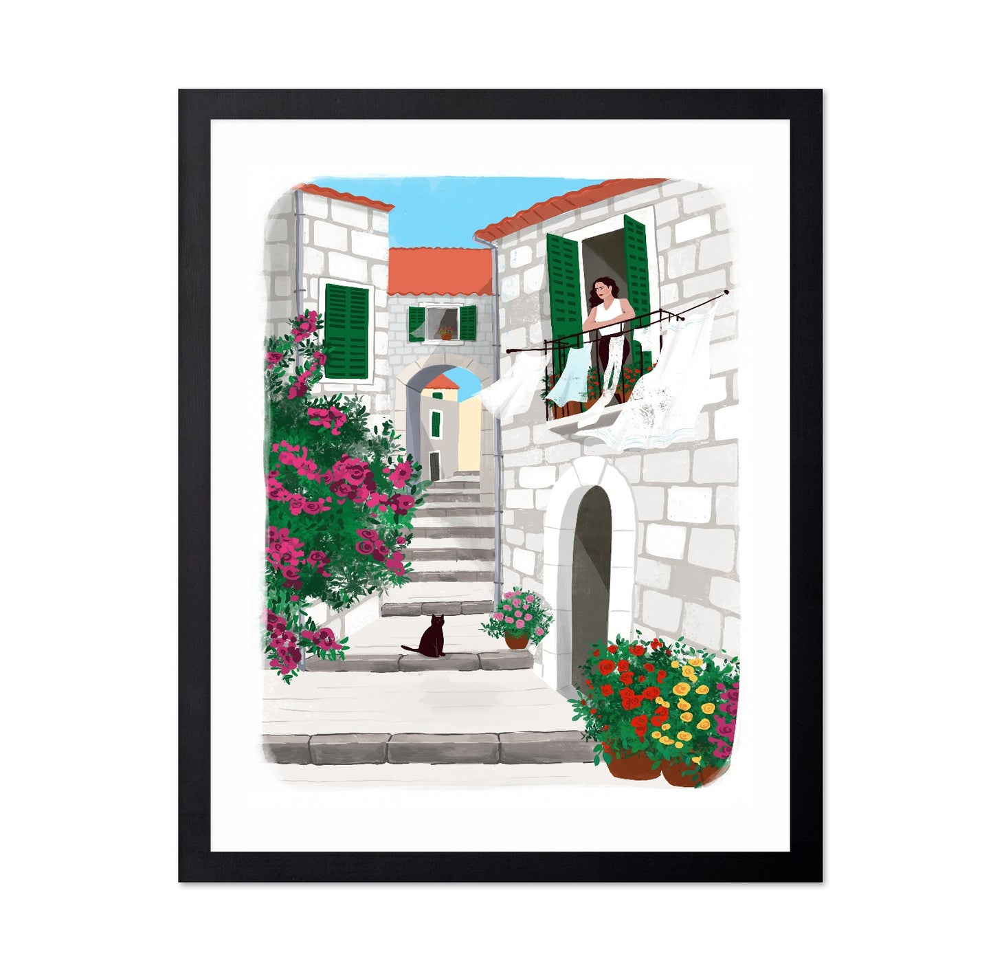 Mediterranean Balcony Scene