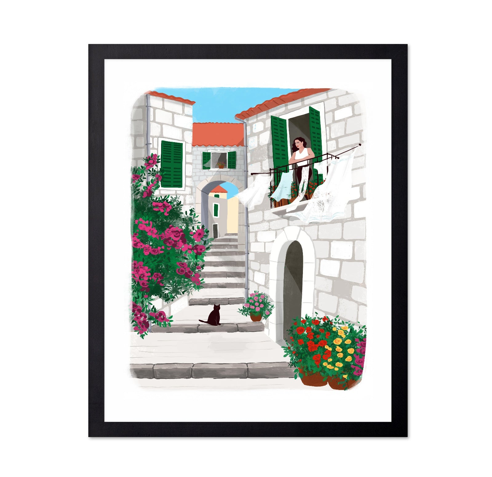 Mediterranean Balcony Scene