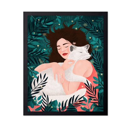 Girl with Polar Fox