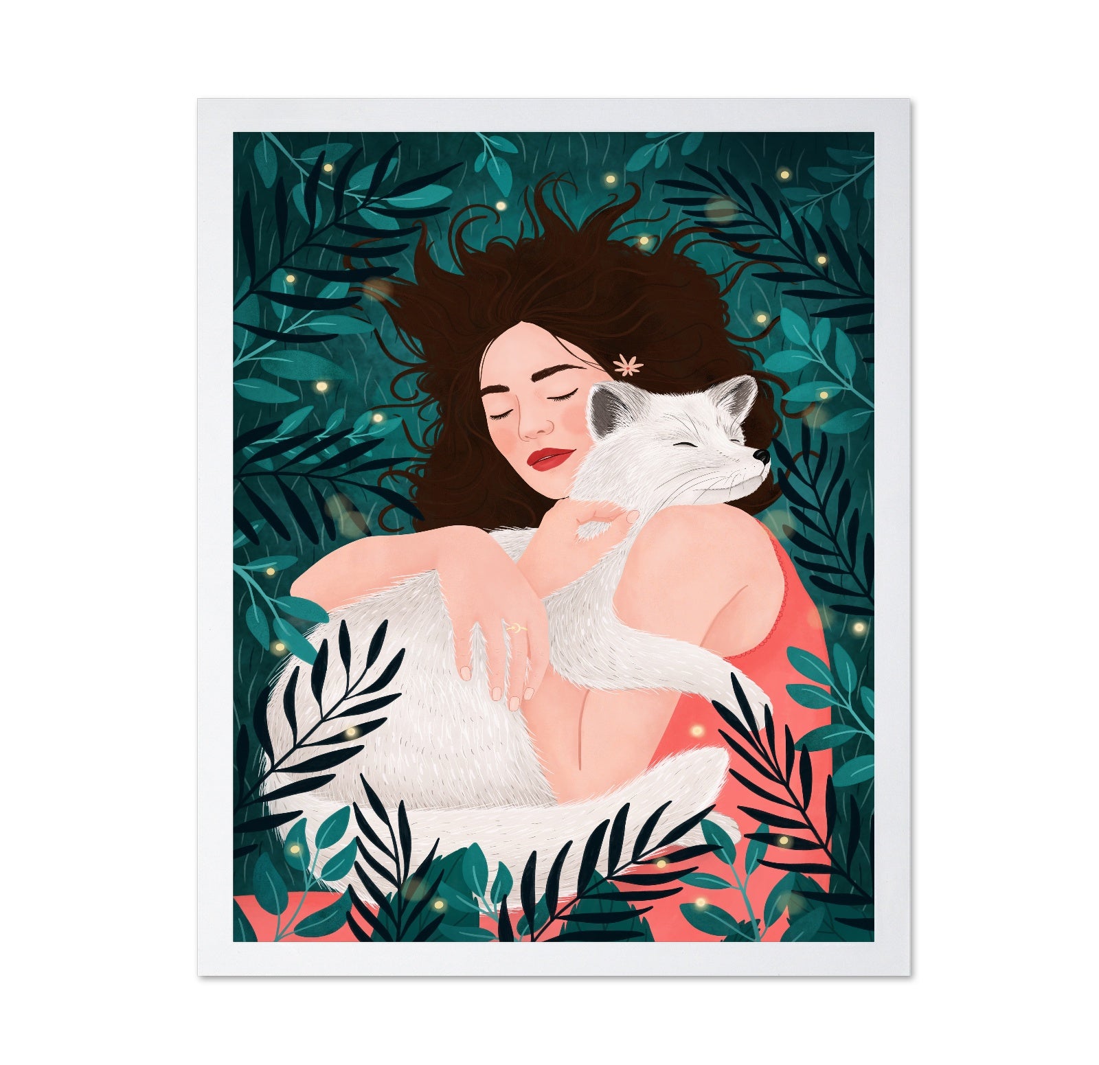 Girl with Polar Fox