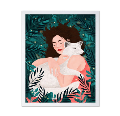 Girl with Polar Fox