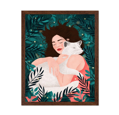 Girl with Polar Fox