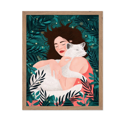 Girl with Polar Fox
