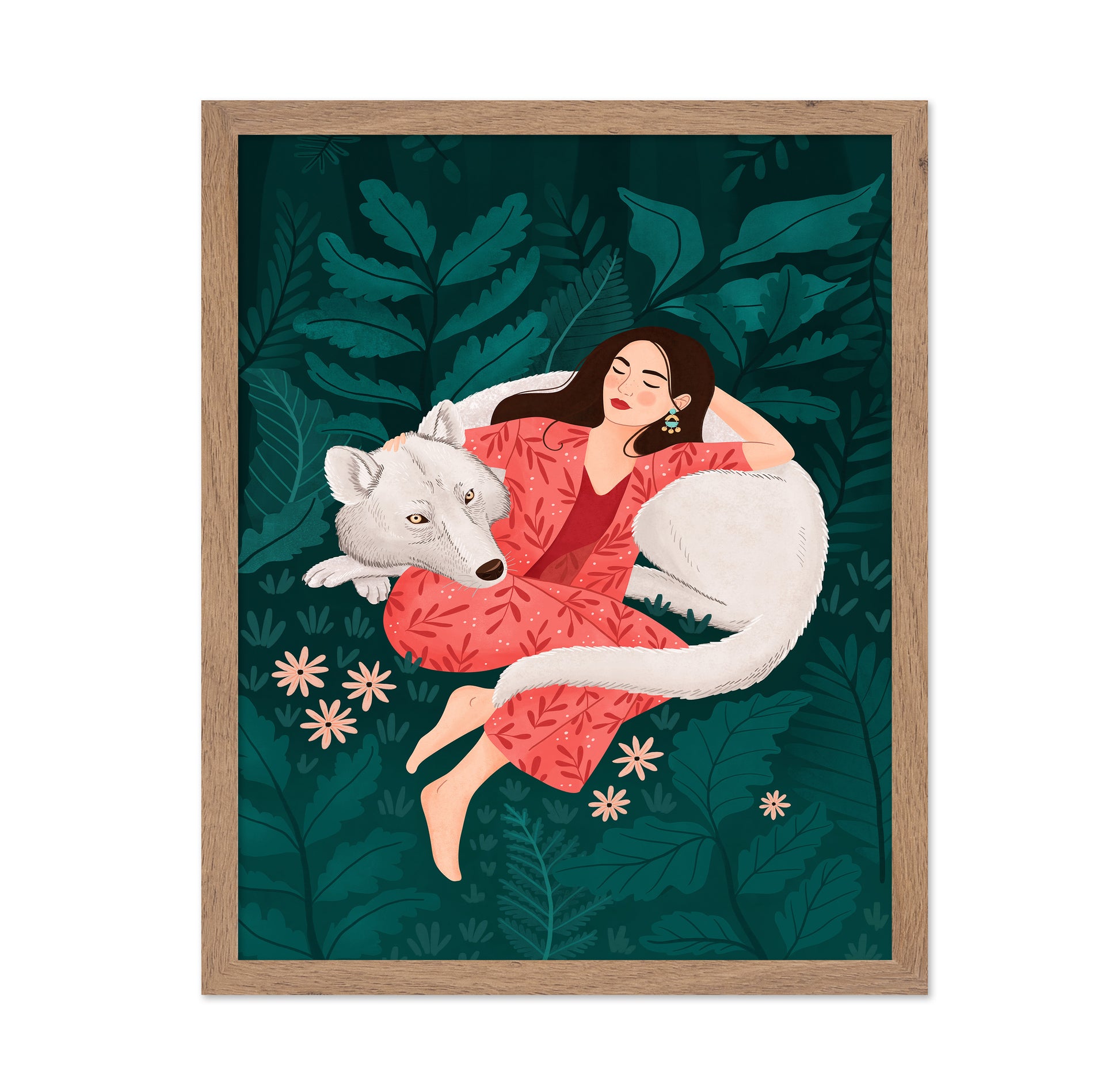 Woman with Polar Wolf