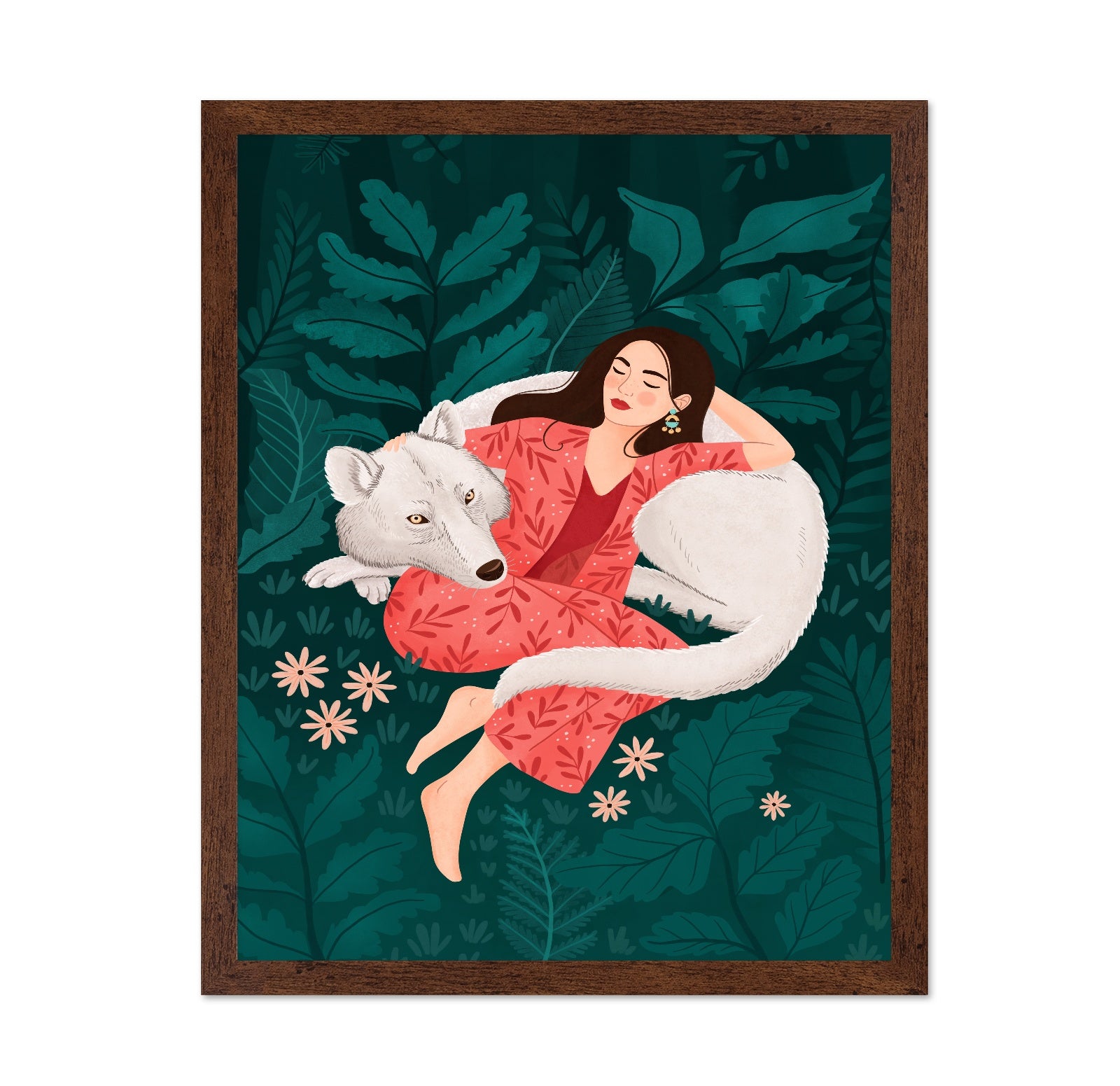 Woman with Polar Wolf