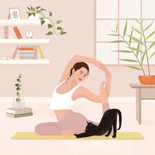 Morning Stretch with Cat