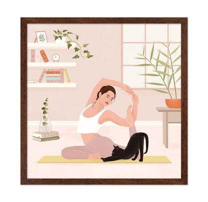 Morning Stretch with Cat