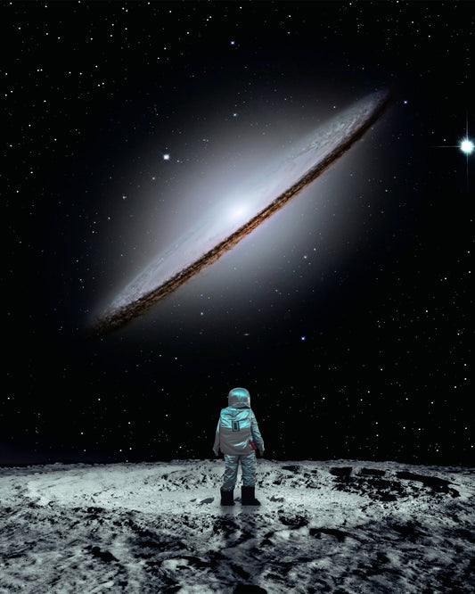 Astronaut Facing Galaxy