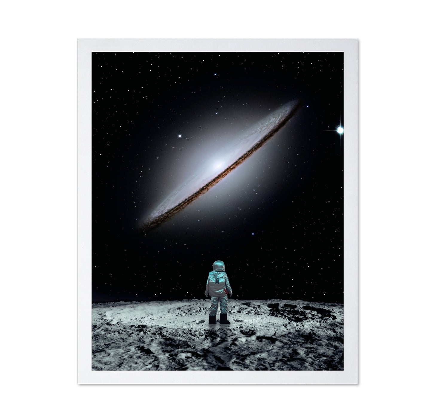 Astronaut Facing Galaxy