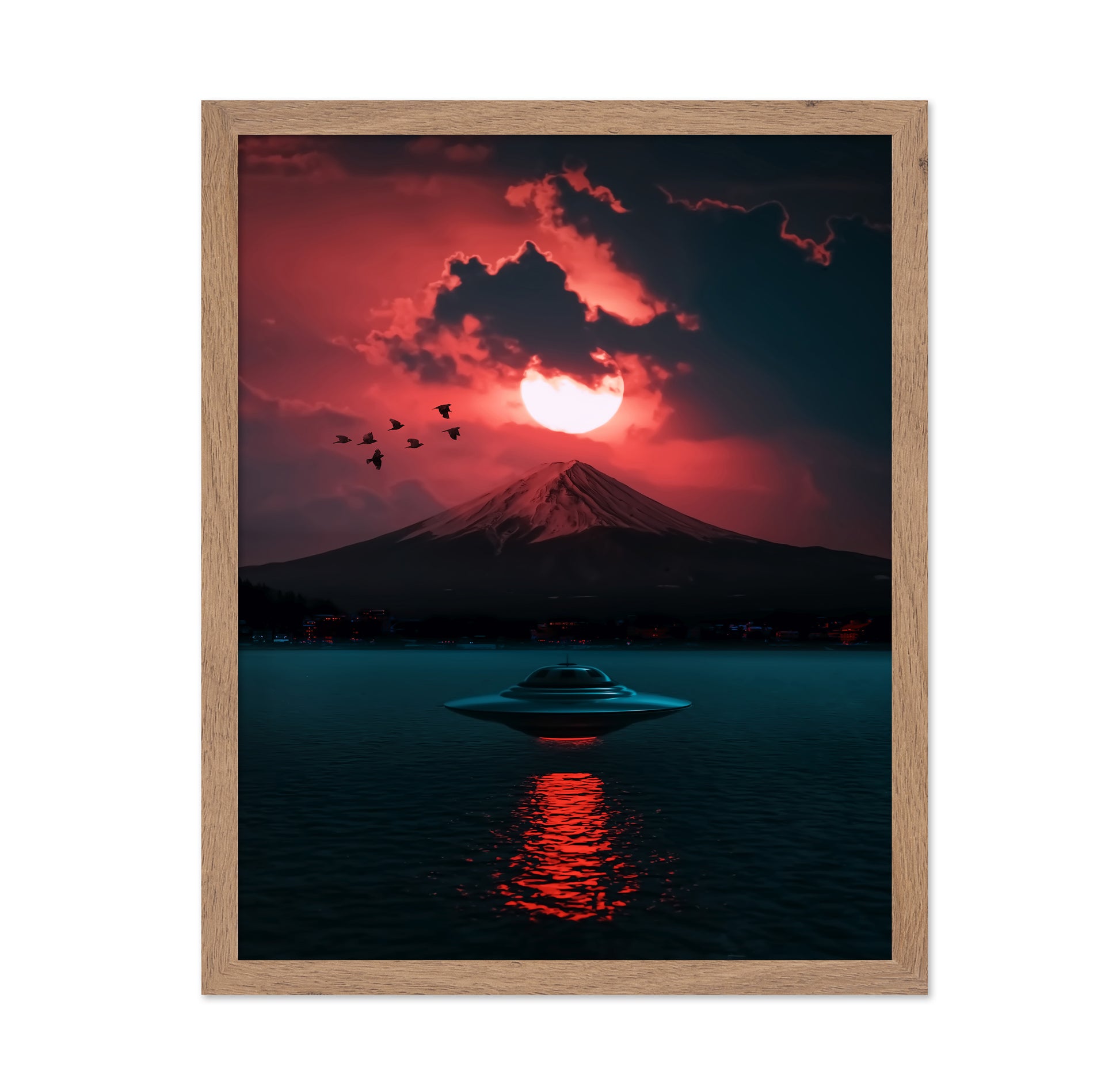 UFO Over Mountain Lake