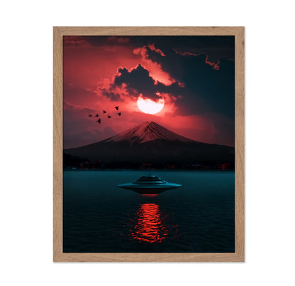 UFO Over Mountain Lake