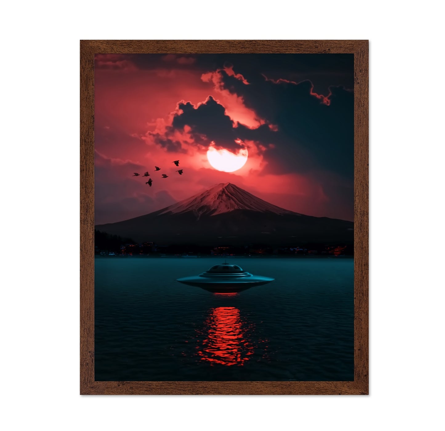 UFO Over Mountain Lake
