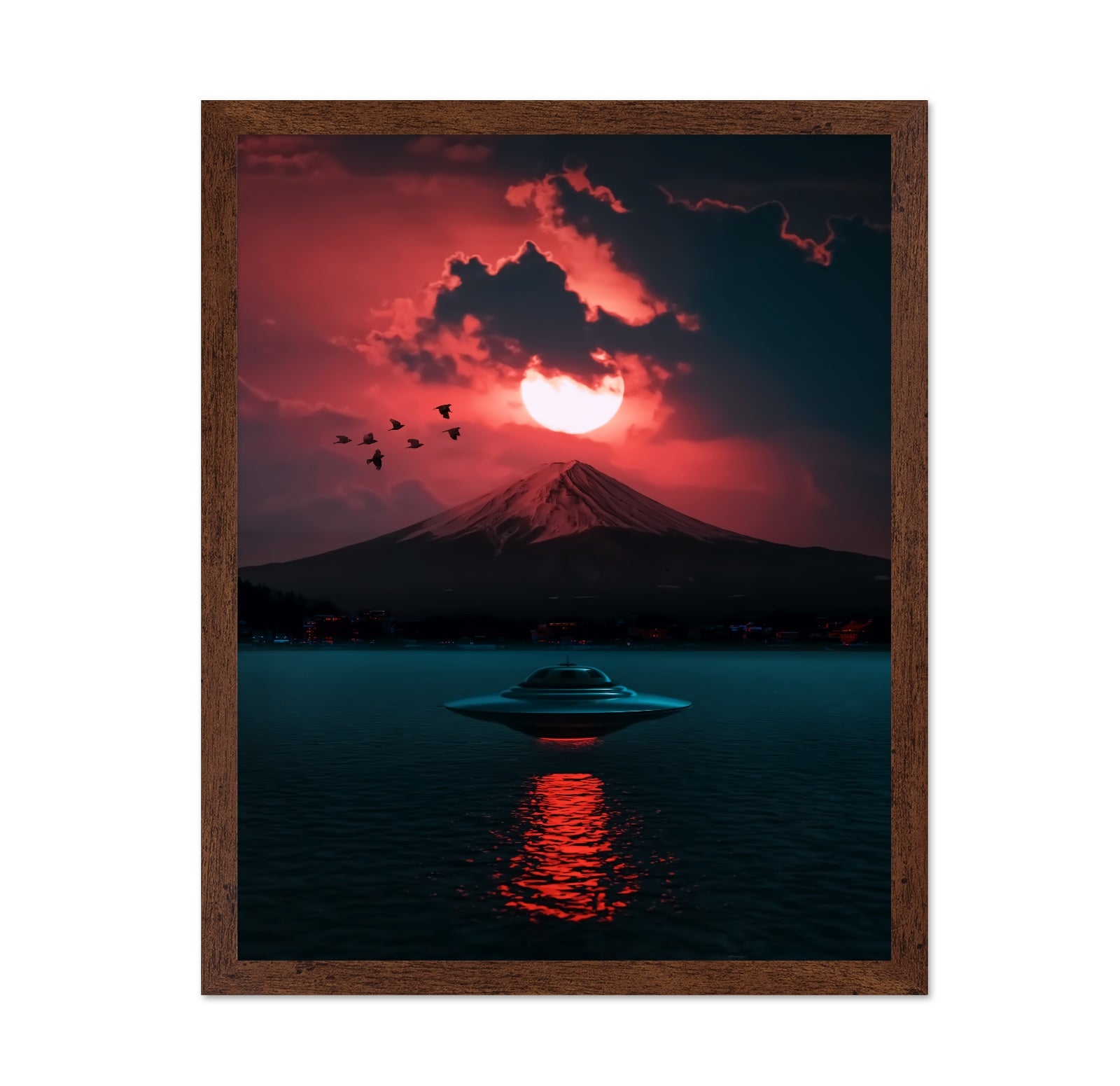 UFO Over Mountain Lake