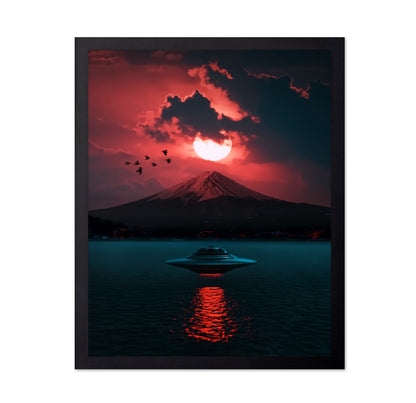 UFO Over Mountain Lake