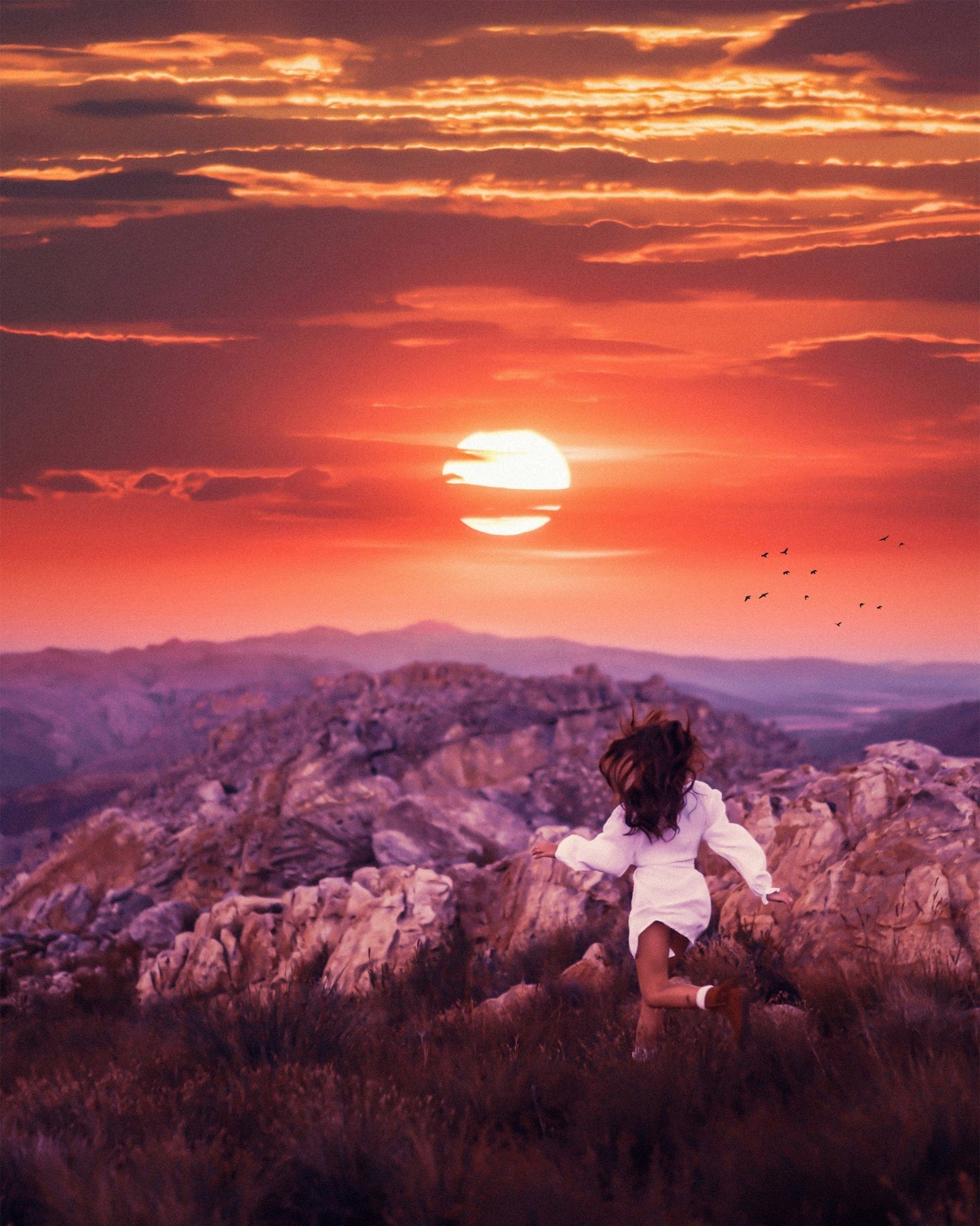 Running Into Sunset
