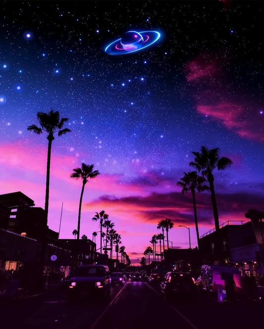 Neon Cosmic Night