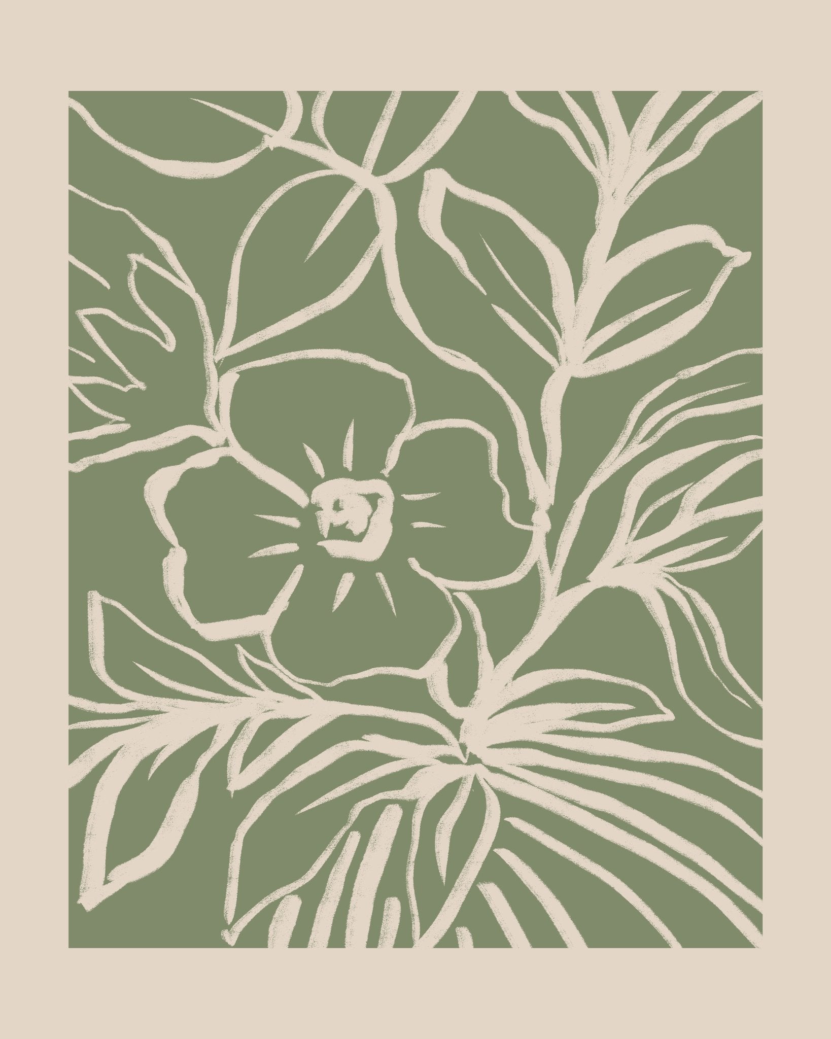 Minimal Botanical Sketch