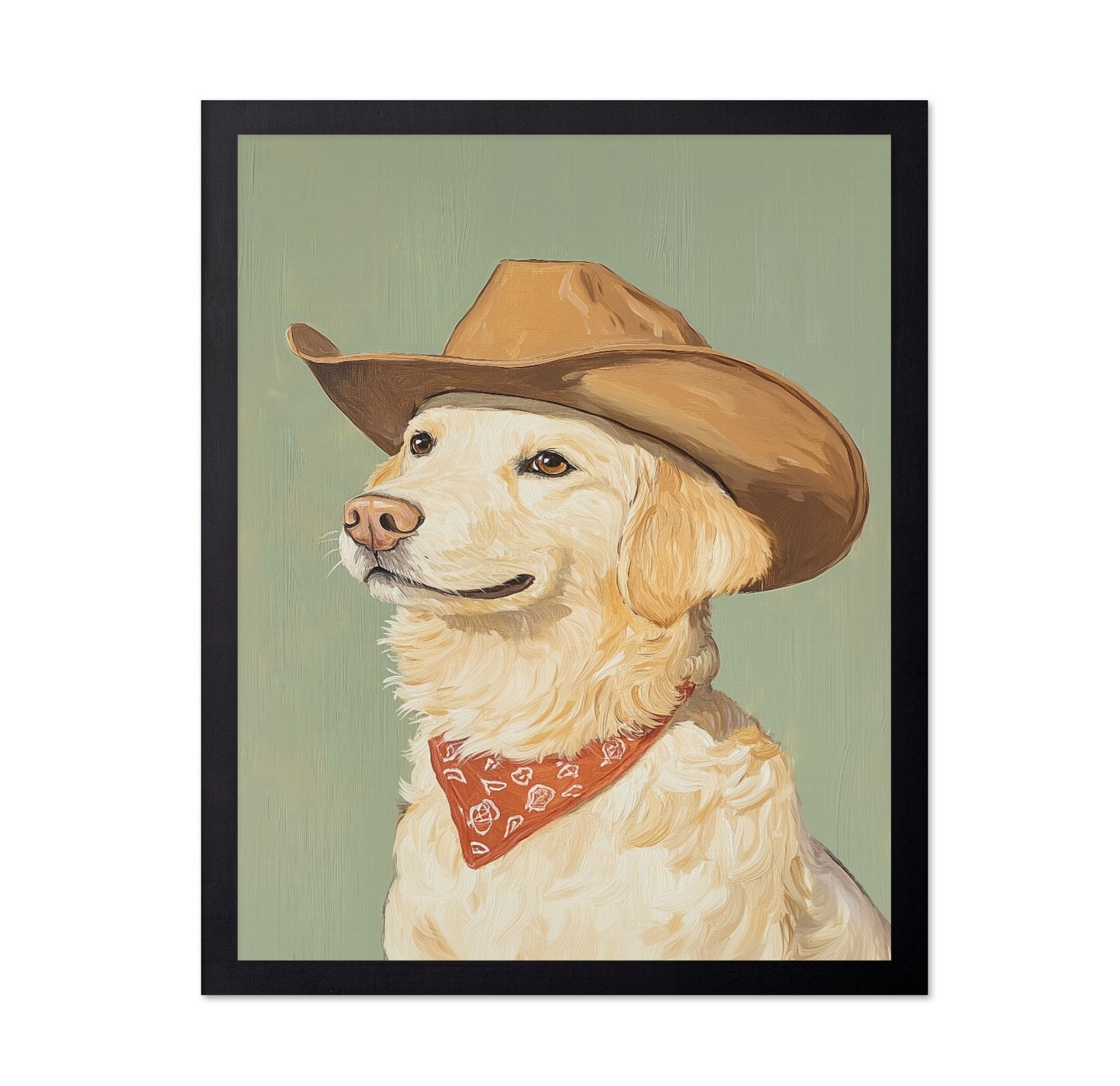 Cowboy Dog Portrait No1