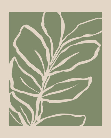 Cream Leaf Silhouette