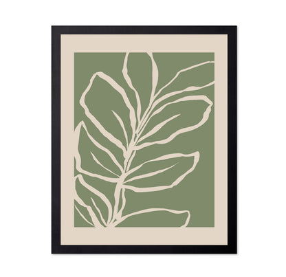 Cream Leaf Silhouette