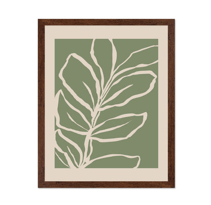 Cream Leaf Silhouette