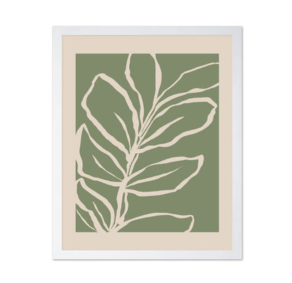 Cream Leaf Silhouette