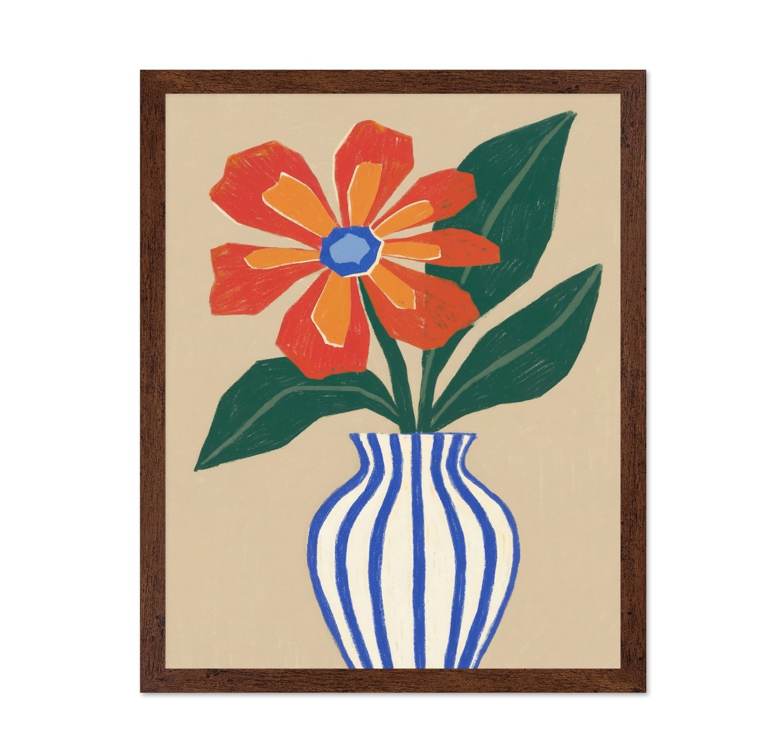 Orange Flower Vase