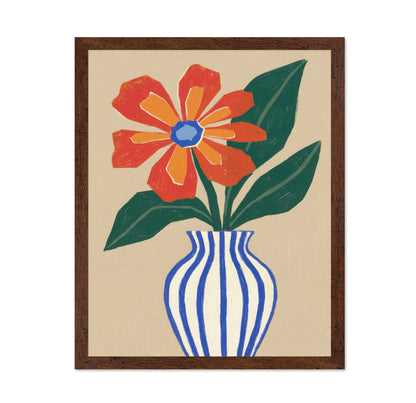 Orange Flower Vase