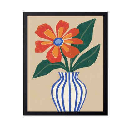 Orange Flower Vase