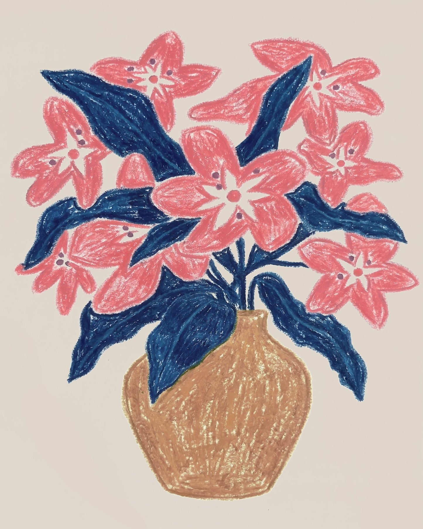 Pink Floral Vase No1