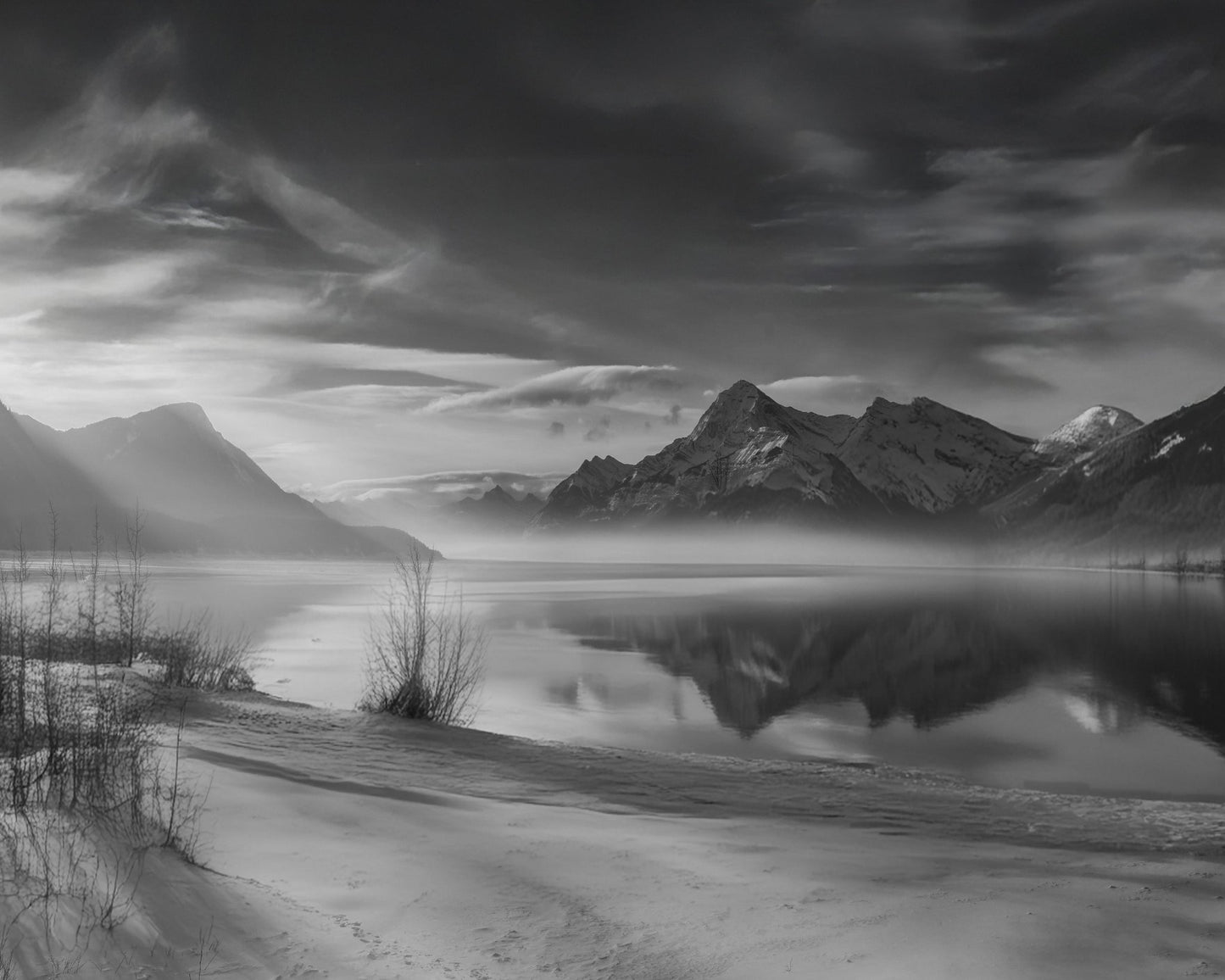 Winter Mountain Lake No1