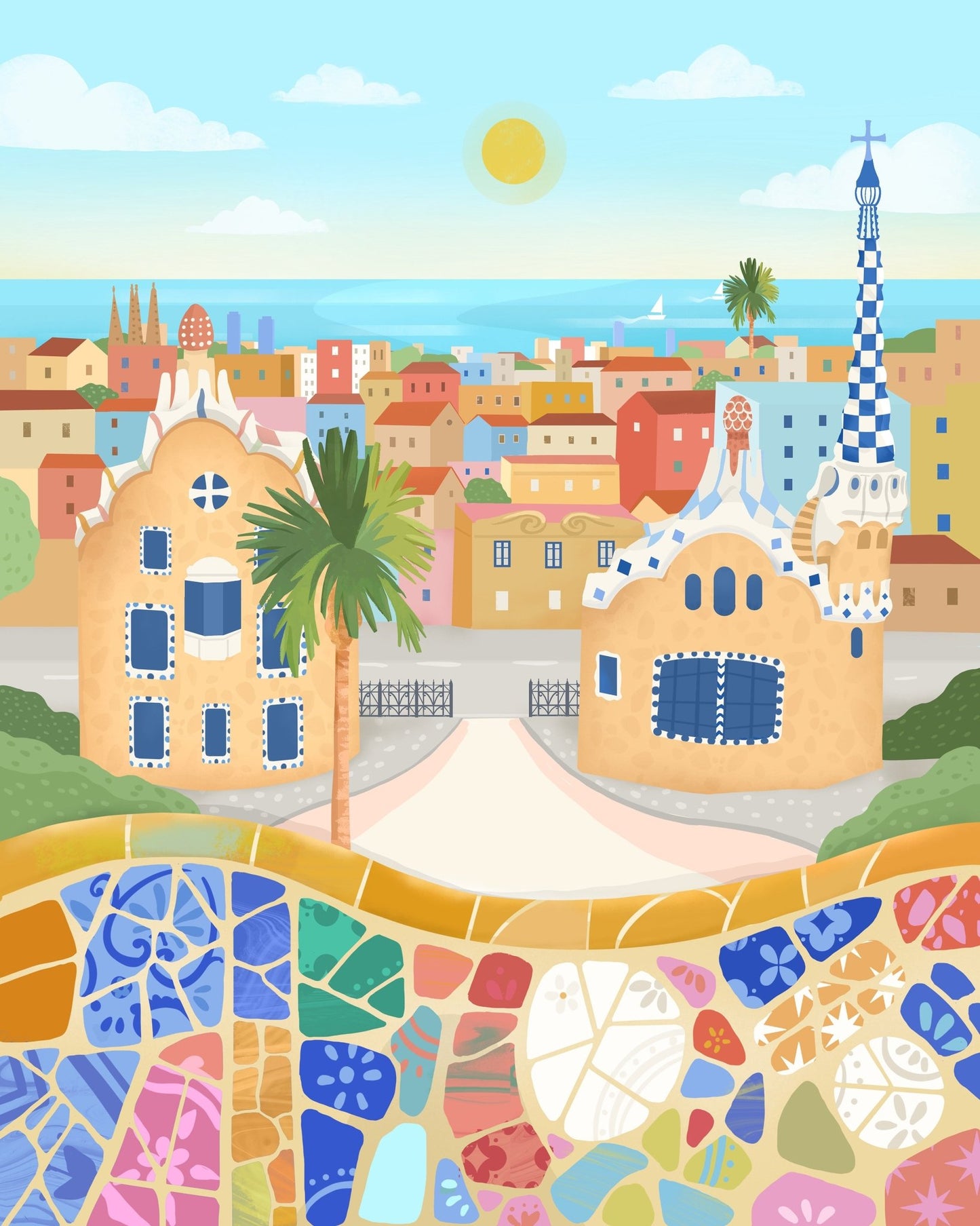 Barcelona Mosaic View No1
