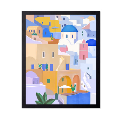Santorini Blue Domes No2