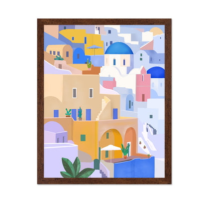 Santorini Blue Domes No2